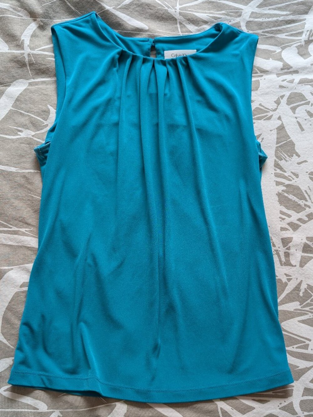 Calvin Klein Turquoise Teal Shell Top Small